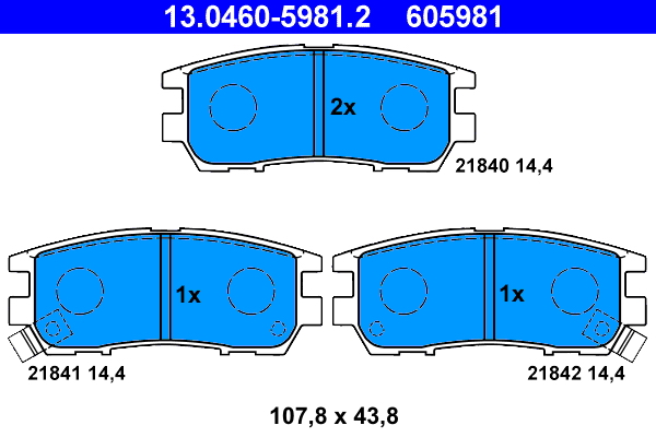 Placute frana ATE 13.0460-5981.2