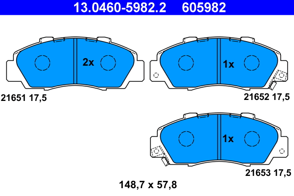 Placute frana ATE 13.0460-5982.2