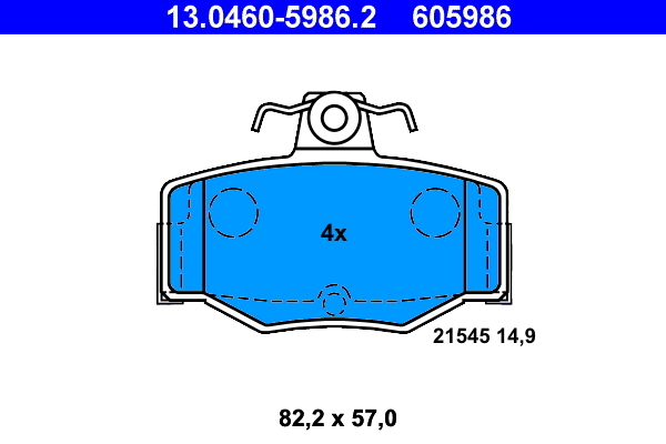 Placute frana ATE 13.0460-5986.2