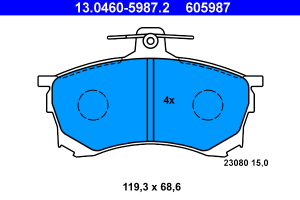 Placute frana ATE 13.0460-5987.2