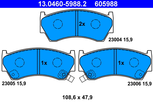 Placute frana ATE 13.0460-5988.2