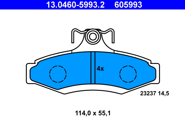 Placute frana ATE 13.0460-5993.2