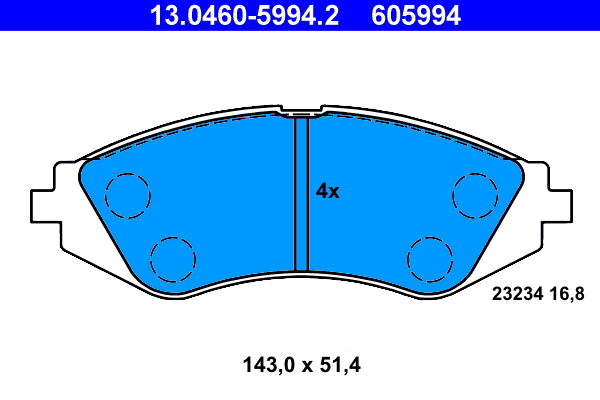 Placute frana ATE 13.0460-5994.2