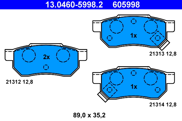 Placute frana ATE 13.0460-5998.2