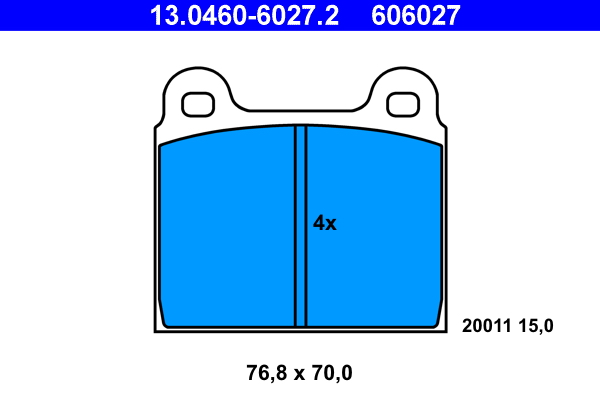 Placute frana ATE 13.0460-6027.2