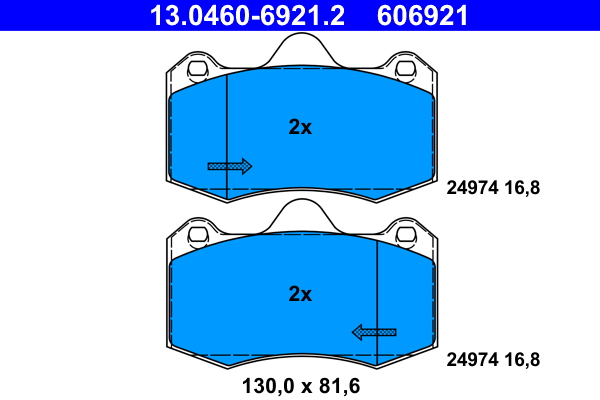 Placute frana ATE 13.0460-6921.2
