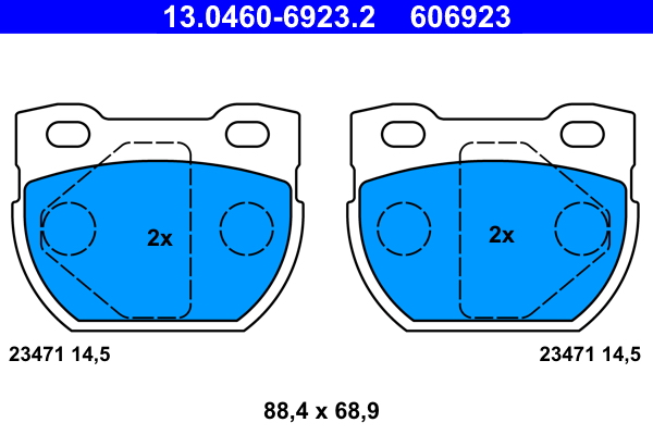 Placute frana ATE 13.0460-6923.2