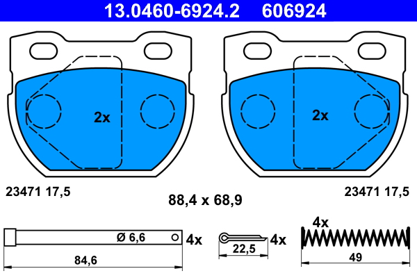 Placute frana ATE 13.0460-6924.2