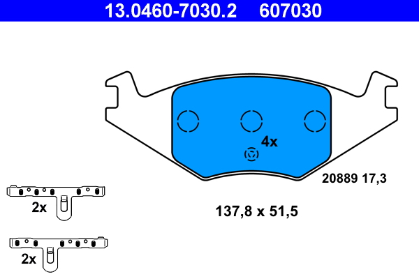 Placute frana ATE 13.0460-7030.2