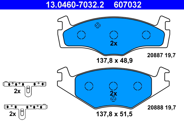 Placute frana ATE 13.0460-7032.2