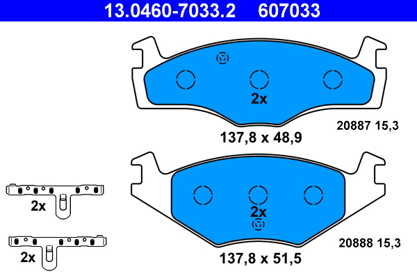 Placute frana ATE 13.0460-7033.2