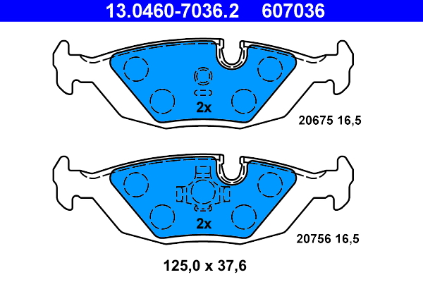Placute frana ATE 13.0460-7036.2