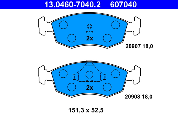 Placute frana ATE 13.0460-7040.2