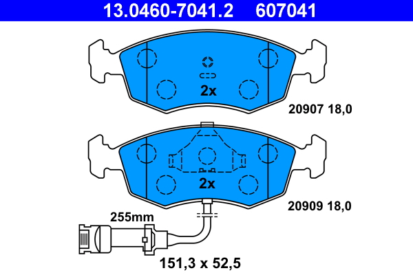 Placute frana ATE 13.0460-7041.2