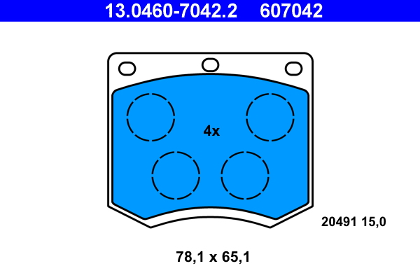 Placute frana ATE 13.0460-7042.2