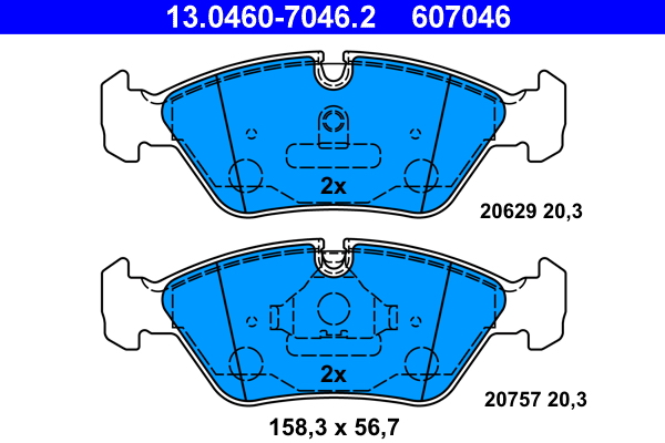 Placute frana ATE 13.0460-7046.2