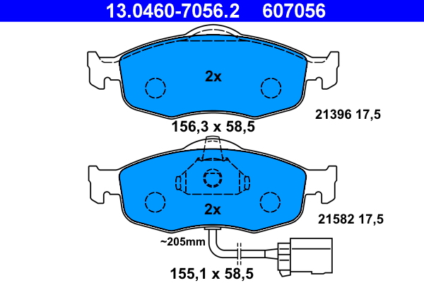 Placute frana ATE 13.0460-7056.2