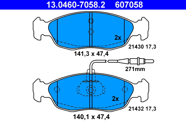 Placute frana ATE 13.0460-7058.2