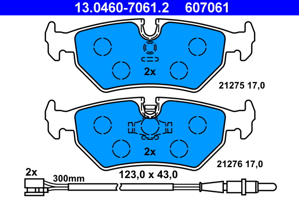 Placute frana ATE 13.0460-7061.2