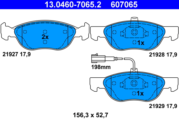 Placute frana ATE 13.0460-7065.2