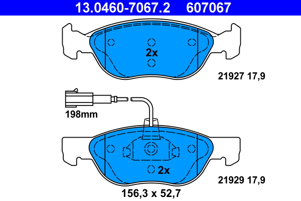 Placute frana ATE 13.0460-7067.2