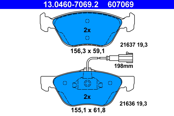 Placute frana ATE 13.0460-7069.2