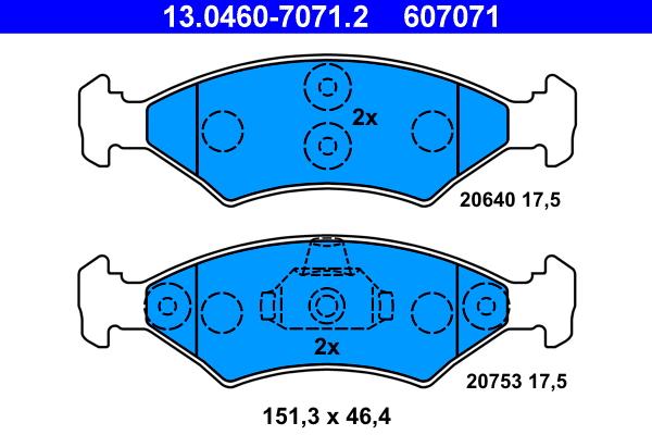 Placute frana ATE 13.0460-7071.2
