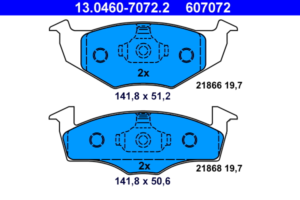Placute frana ATE 13.0460-7072.2
