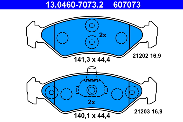 Placute frana ATE 13.0460-7073.2