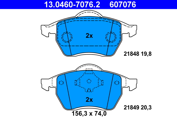 Placute frana ATE 13.0460-7076.2