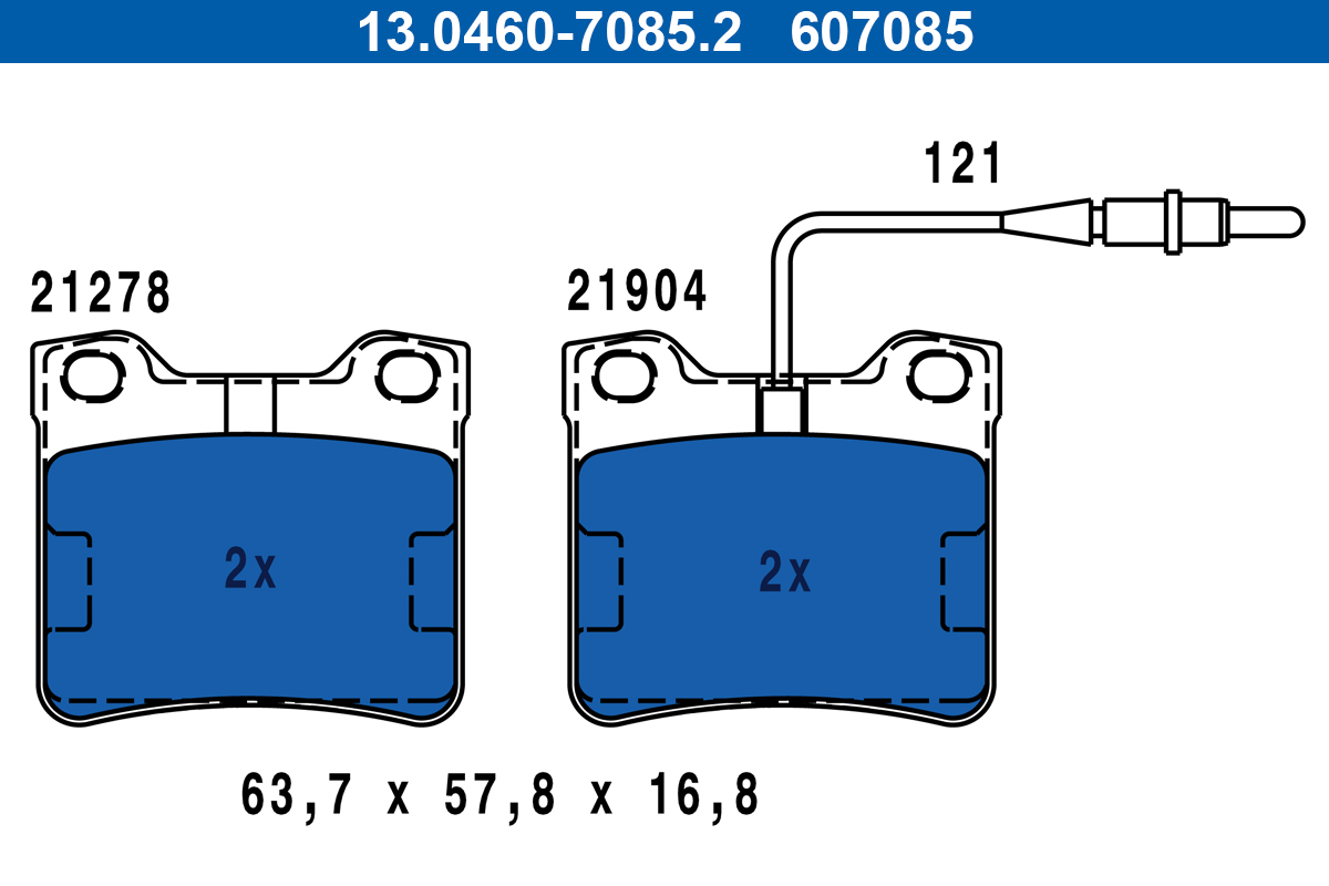 Placute frana ATE 13.0460-7085.2