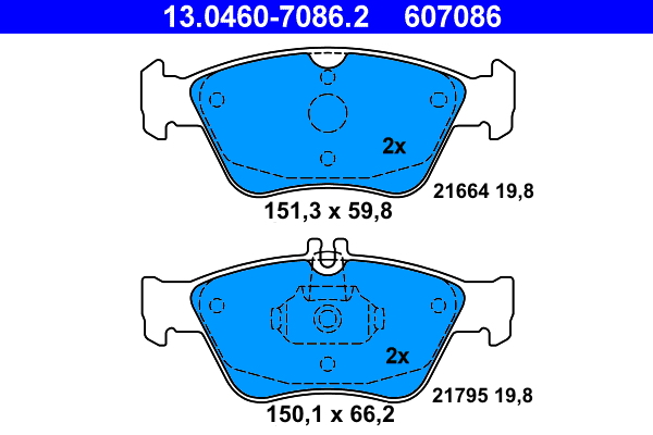 Placute frana ATE 13.0460-7086.2