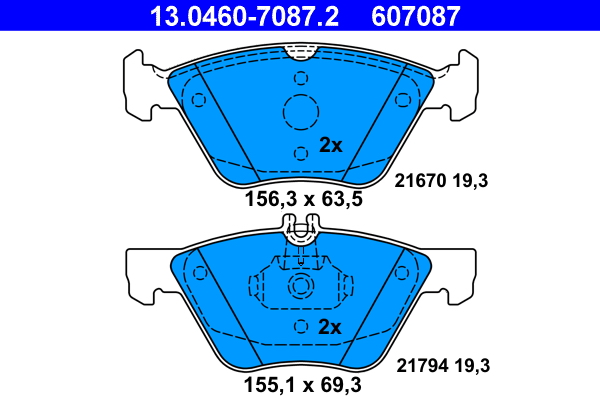 Placute frana ATE 13.0460-7087.2