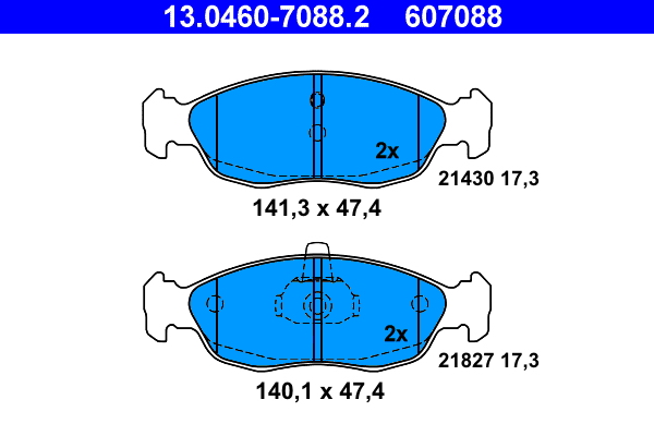 Placute frana ATE 13.0460-7088.2