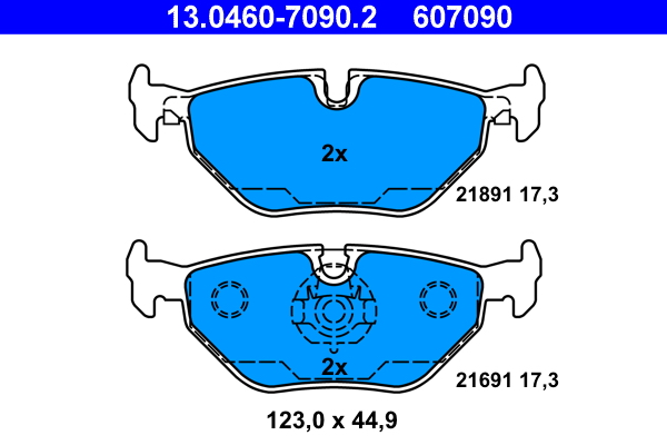 Placute frana ATE 13.0460-7090.2