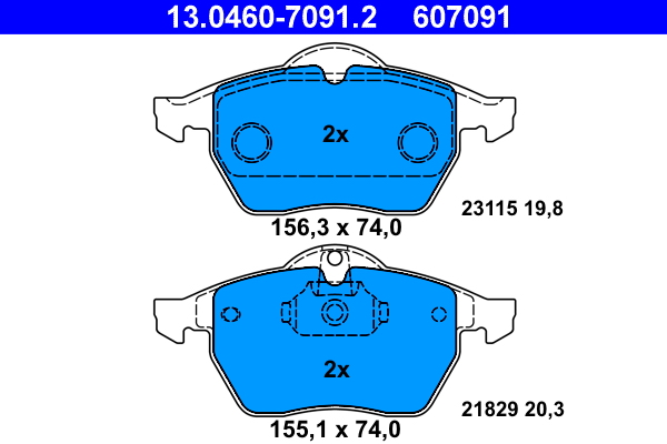 Placute frana ATE 13.0460-7091.2