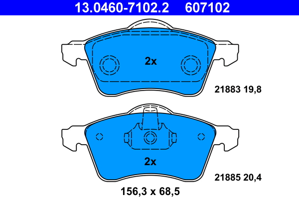 Placute frana ATE 13.0460-7102.2