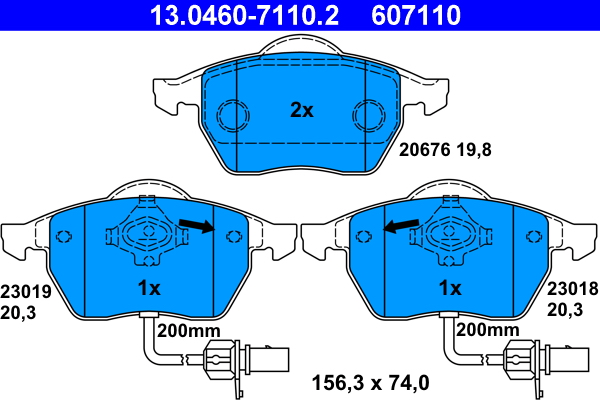 Placute frana ATE 13.0460-7110.2