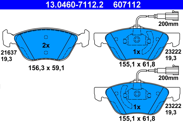 Placute frana ATE 13.0460-7112.2
