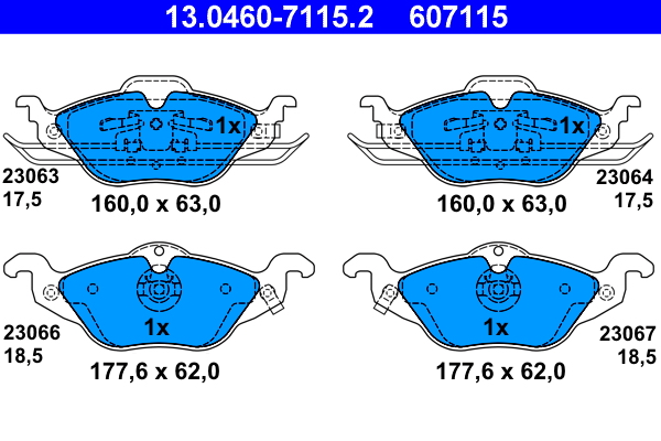 Placute frana ATE 13.0460-7115.2