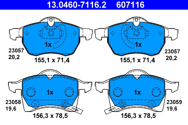 Placute frana ATE 13.0460-7116.2
