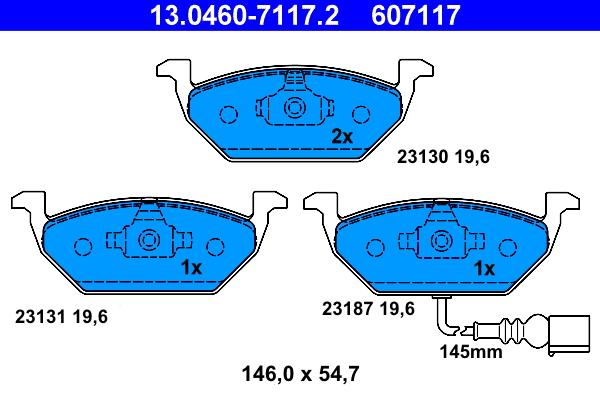 Placute frana ATE 13.0460-7117.2