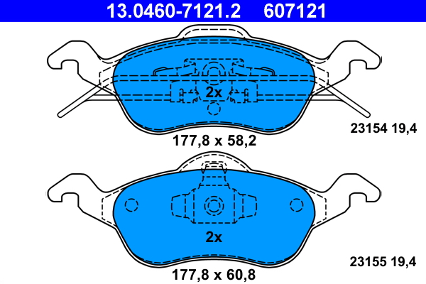 Placute frana ATE 13.0460-7121.2