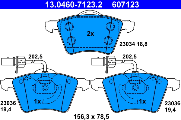 Placute frana ATE 13.0460-7123.2