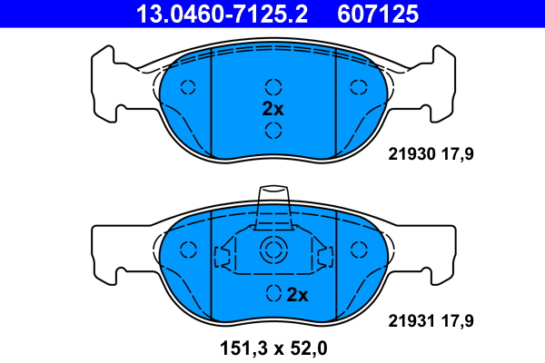Placute frana ATE 13.0460-7125.2