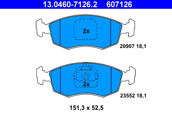 Placute frana ATE 13.0460-7126.2