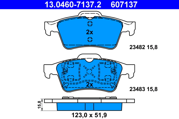 Placute frana ATE 13.0460-7137.2