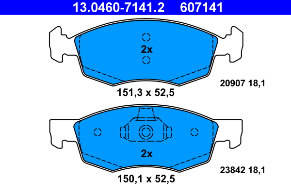 Placute frana ATE 13.0460-7141.2
