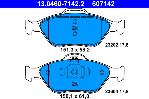 Placute frana ATE 13.0460-7142.2