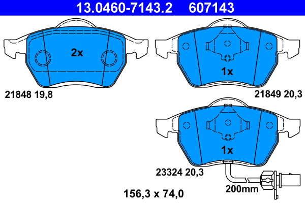 Placute frana ATE 13.0460-7143.2